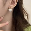 Dripping Oil Zinc Zinc Alloy Glaze Heart Ear Buckle Korean Style Earrings Enamel Stud Earrings Women Jewelry