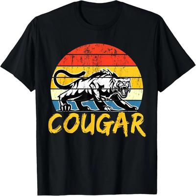 Cougar Funny Cougars Retro Vintage Cougar Lovers T-Shirt