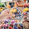 50 Watercolor Football Stickers Pack Skateboard Suitcase Mobile Phone Decoration Stickers Waterproof Creative Computer DIY Stickers