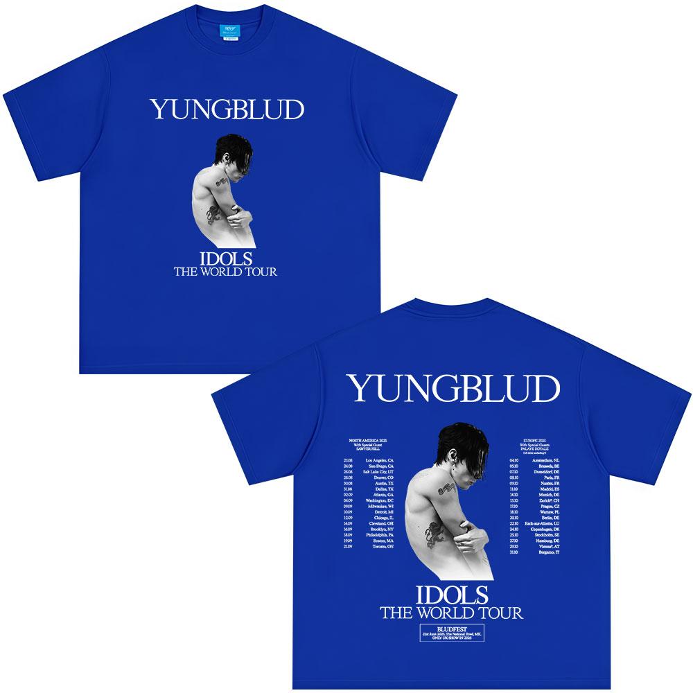 Yungblud IDOLS The World Tour 2025 T Shirts Fans Gift Unisexs Women Hip Hop Short Sleeve Tshirts Oversized Casual Cotton Tshirt