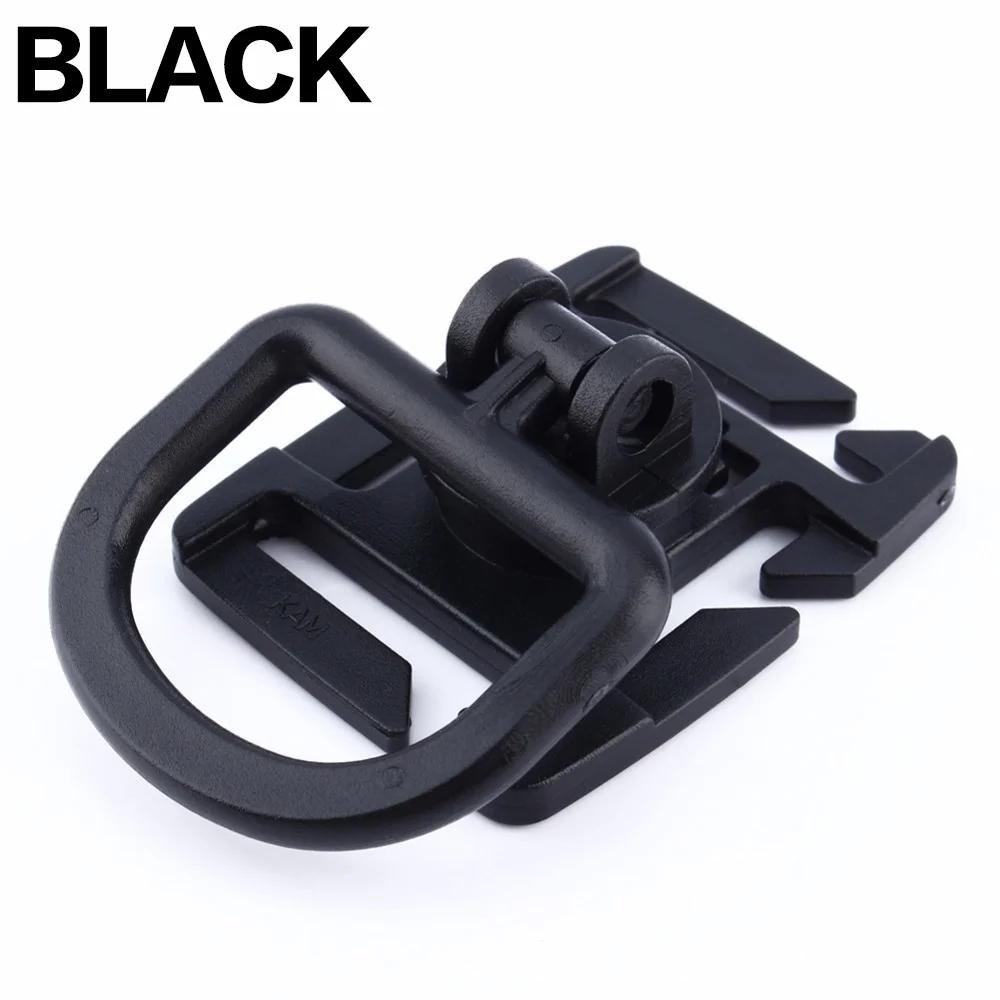 4Pcs 360 Rotation D-Ring Clips Tactical Bag Accessories for MOLLE Webbing Attachment Backpacks D-Ring Grimloc Locking  D-Ring