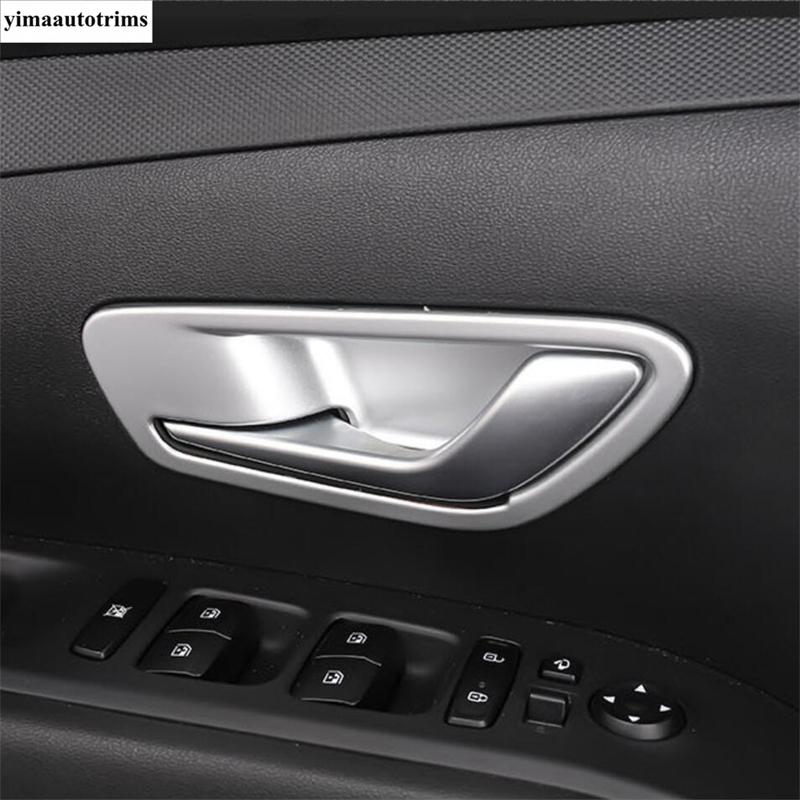 Car Inner Door Pull Doorknob Handle Bowl Decoration Cover Trim For Hyundai Tucson NX4 - 2026 ABS Matte Accessories Interior
