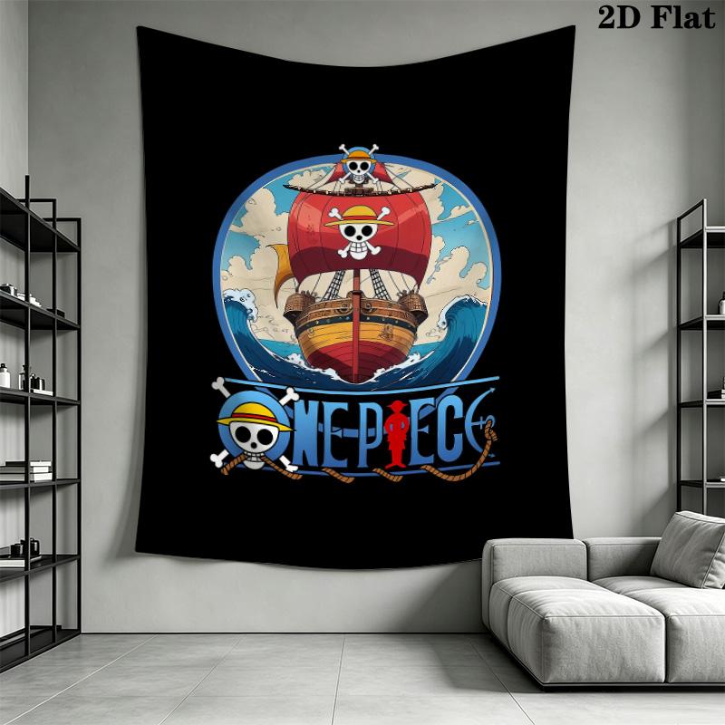 Anime One Piece Wall Tapestry Aesthetic Wall Hanging Printed Fabric Blanket Decorative Tapestries For Bedroom Living Room Home Decor