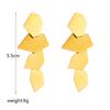 DIEYURO 316L Stainless Steel Gold Geometry Pendant Earrings For Women Girl New Fashion Ear Drop Jewelry Holiday Gift Party