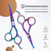 Professional Pet Grooming Scissors - Colored Stainless Steel, Round Head, Anti-Scratch Scissors