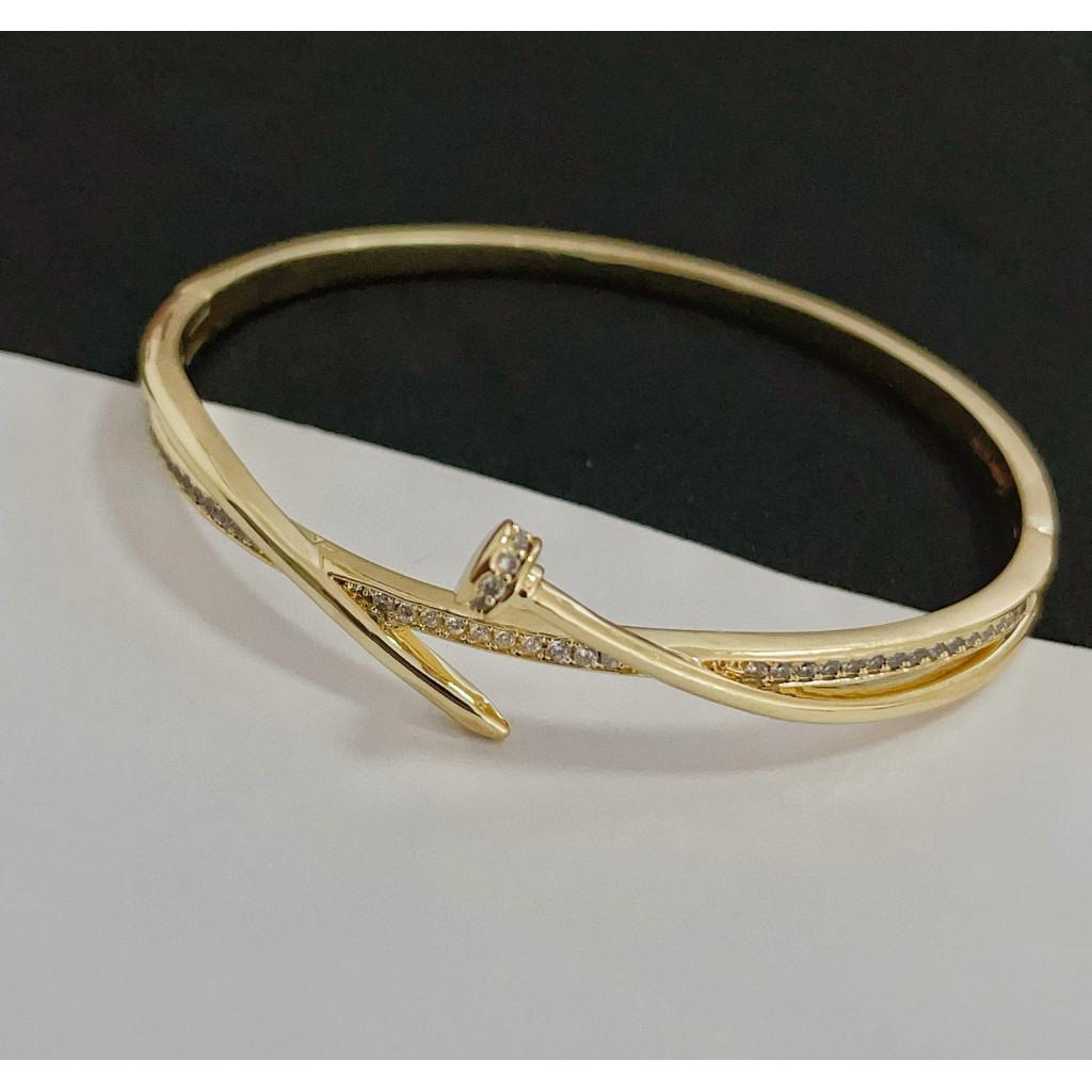 Diamond Studded Thorn Nail Bracelet V Metal Material Birthday Gift Gifts for Men and Women High-end Jewelry Fashion Two Color Men Women Unrestricted