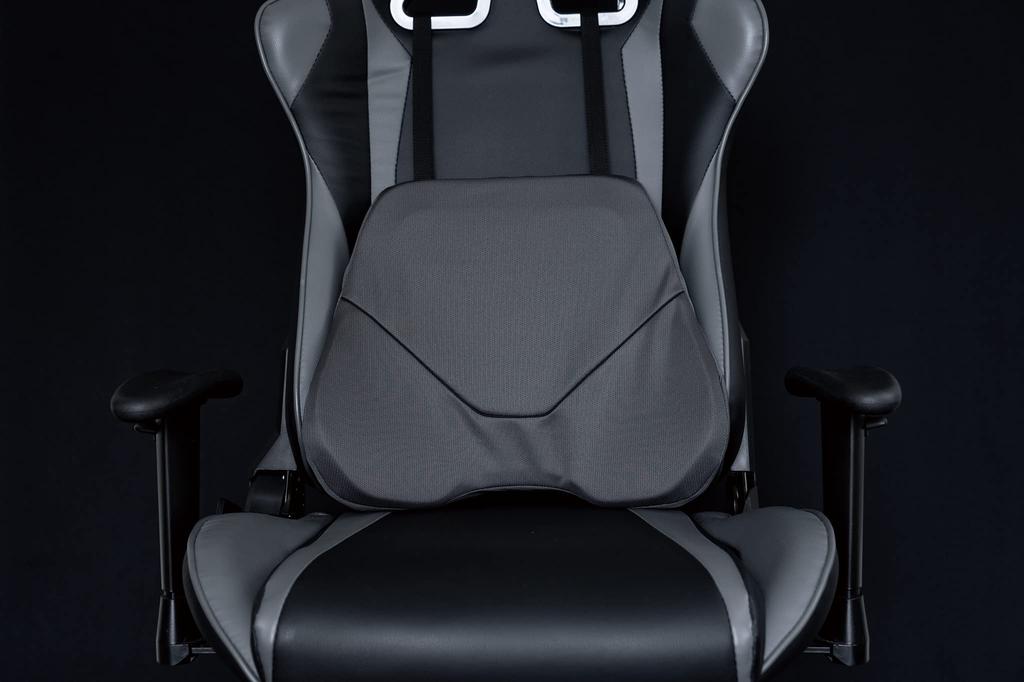EXGEL Gaming Chair Back Gray Lower Back Lower Back Pain Gaming Made in Seat Urethane Foam Cushion, Cushion, Pain, Prevention, Lumbar, Chair, Japan,
