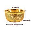 Pure Brass Embossed Design Flat Bottom Bowl, Decorative Dinnerware, Tableware and Serveware for Home Hotel Restaurant, Volume-150 Ml, Set of 4