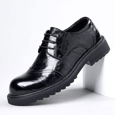Originale Herrenschuhe Formell Dicksohlige Schuhe mit runder Spitze Herren Lederschuhe Herren Business Freizeit Herrenschuhe Rindsleder Herren Lederschuh