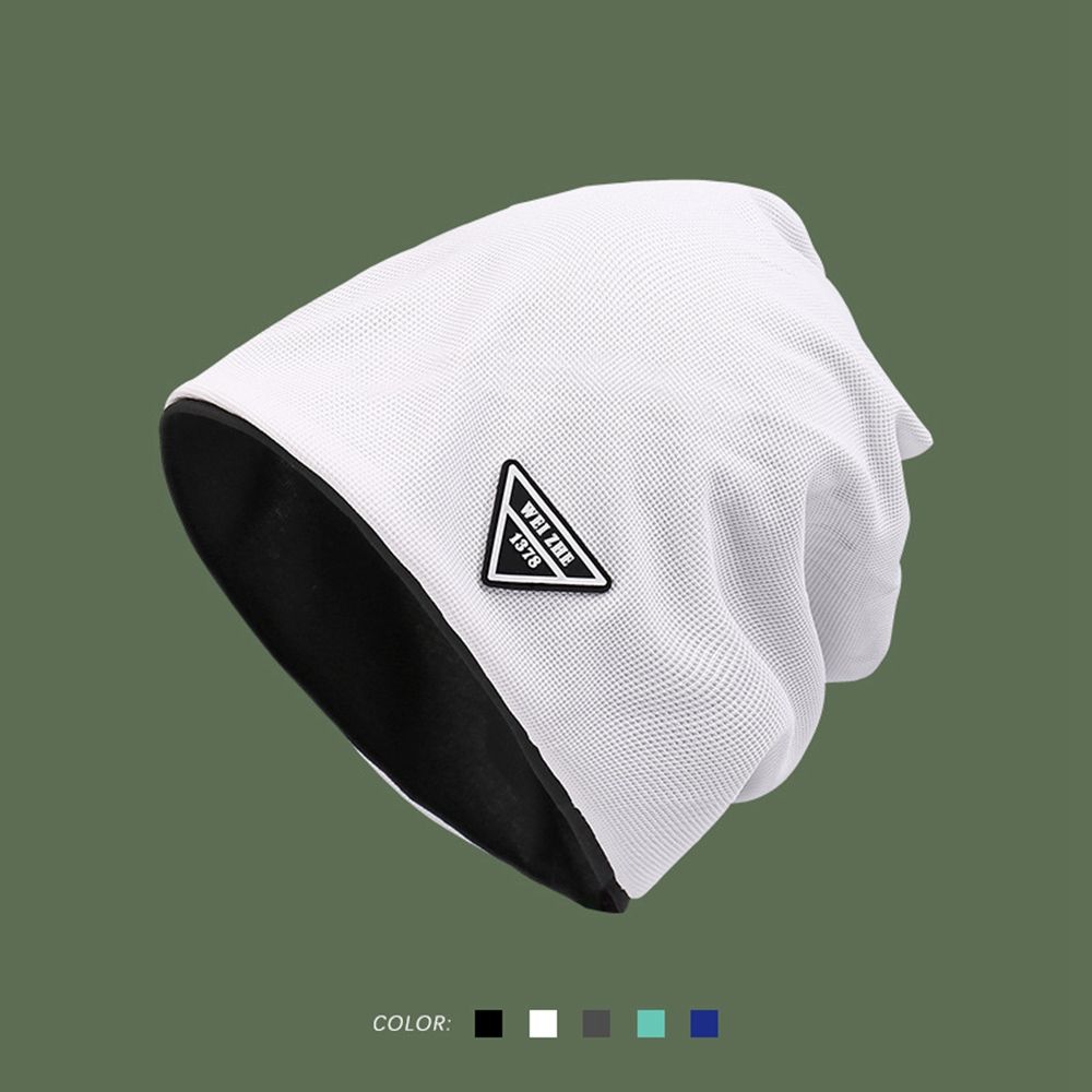 Label Autumn and Winter Solid Color Women Warm Cap Beanie Hat Korean Style Caps Knitted Hat