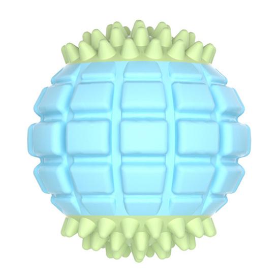 

Squeaky Dog Ball Toy Spiky Textured Ball Dog Chew Toy Teeth Cleaning Toy for Dogs Outdoor Training Interactive Fetch Play синий