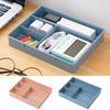 Desktop Storage Box Large Capacity Grid Design Space-saving Jewelry Stationery Sundries Storage Organizer Home Supply