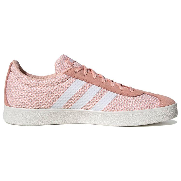 adidas Neo Vl Court 2.0 Synthetikleder Low-Top Sneaker Damen Sneaker Weiß Rosa EE6790