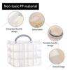 3 Layers Compartments Clear Storage Box Container Jewelry Bead Organizer Case
