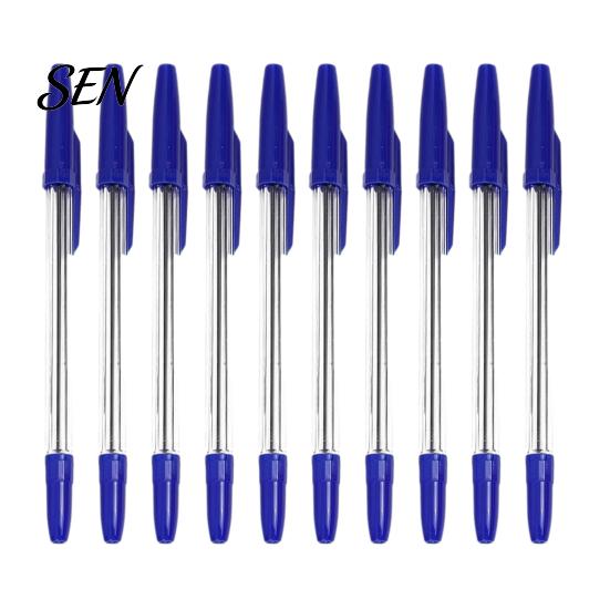 Professional Finance Room Pens 10PCS Ballpoint Pens, 1.0mm Conical Tip Anti Leakage Gel Durable Plastic Comfortable Grip Smooth Writing Pen for Office