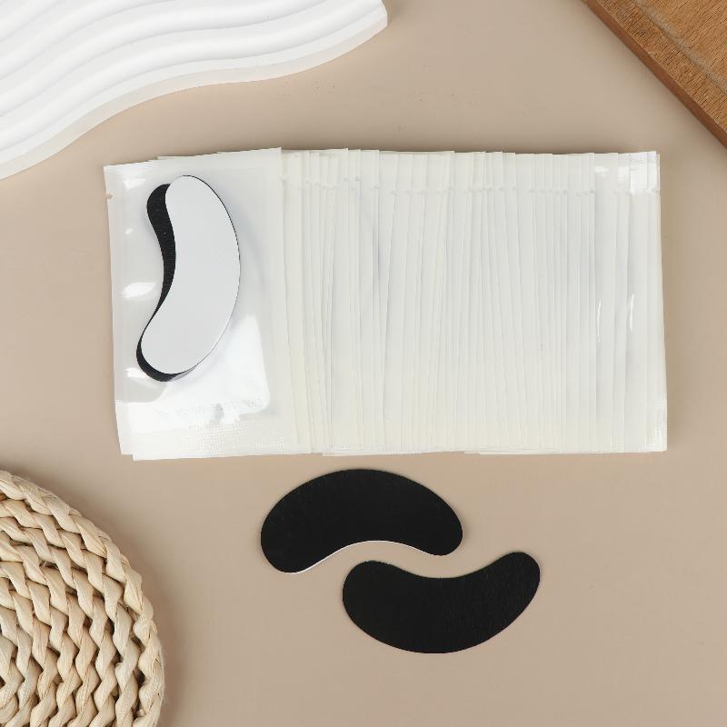 50 Pairs Isolate Uv Hydrogel Eyelash Patches Black Lash Gel Pads For Eyelash Extension Uv Rays Paper Stickers Wraps Makeup Tools