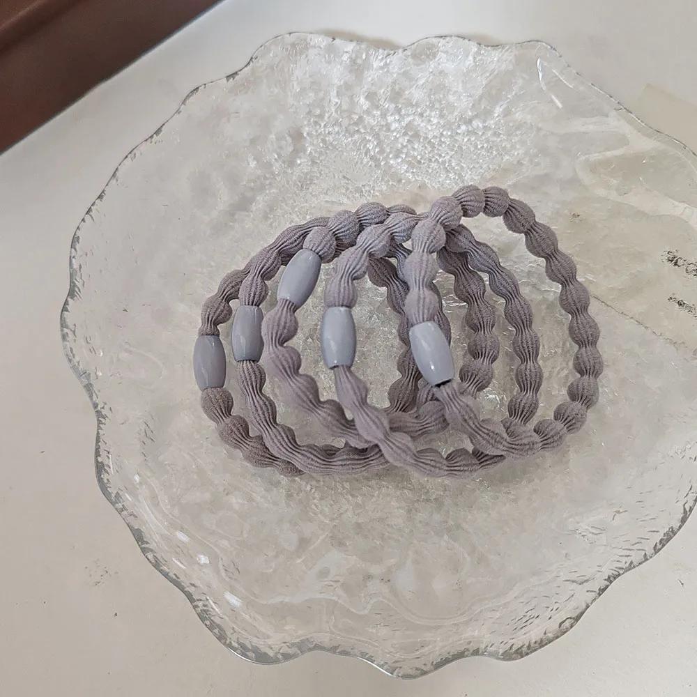 

5 шт. Хорошая высокая эластичность Всесезонные универсальные резинки для волос для женщин девушек дам держатель для хвостика кольца для волос веревочные аксессуары