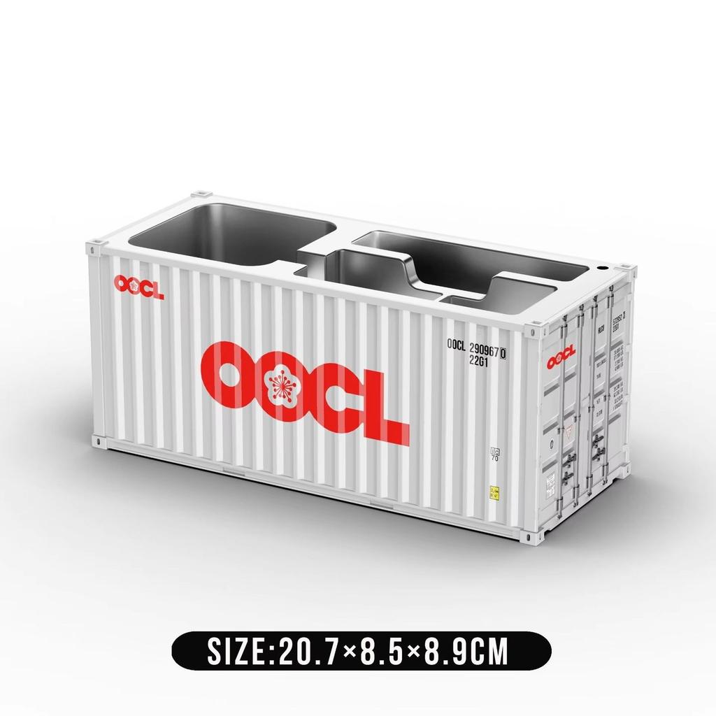 1:30 Scale Shipping Container Business Card Organizer Desk Stationery Storage Box Office Decor Pen Holder Creative Gift Ornament