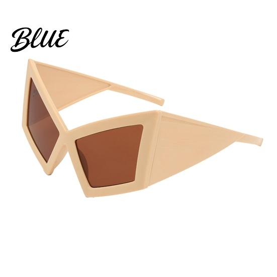 Futuristic Style Sunglasses Geometric Sunglasses Edgy Triangle Frame Shades Trendy UV Eye-catching Protection Sun Glasses for Women Street