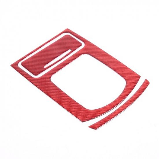 Red Carbon Fiber Console Gear Shift Panel Cover Trim For Infiniti G37 2007-2013