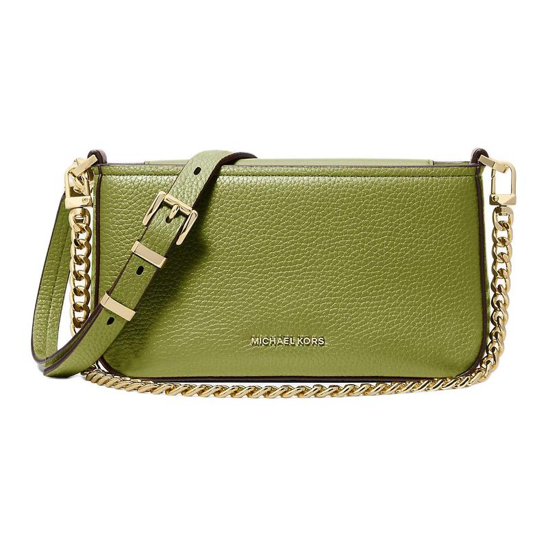 MICHAEL KORS Bryant Removable and Adjustable Shoulder Strap Pebbled Leather Shoulder Crossbody Handbag Small Women s Lawn Green зелёный