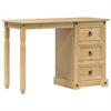 VidaXL Coiffeuse Corona 110x47x75 cm bois de pin massif, table de maquillage, table cosmétique, coiffeuse avec tiroirs, 4005685