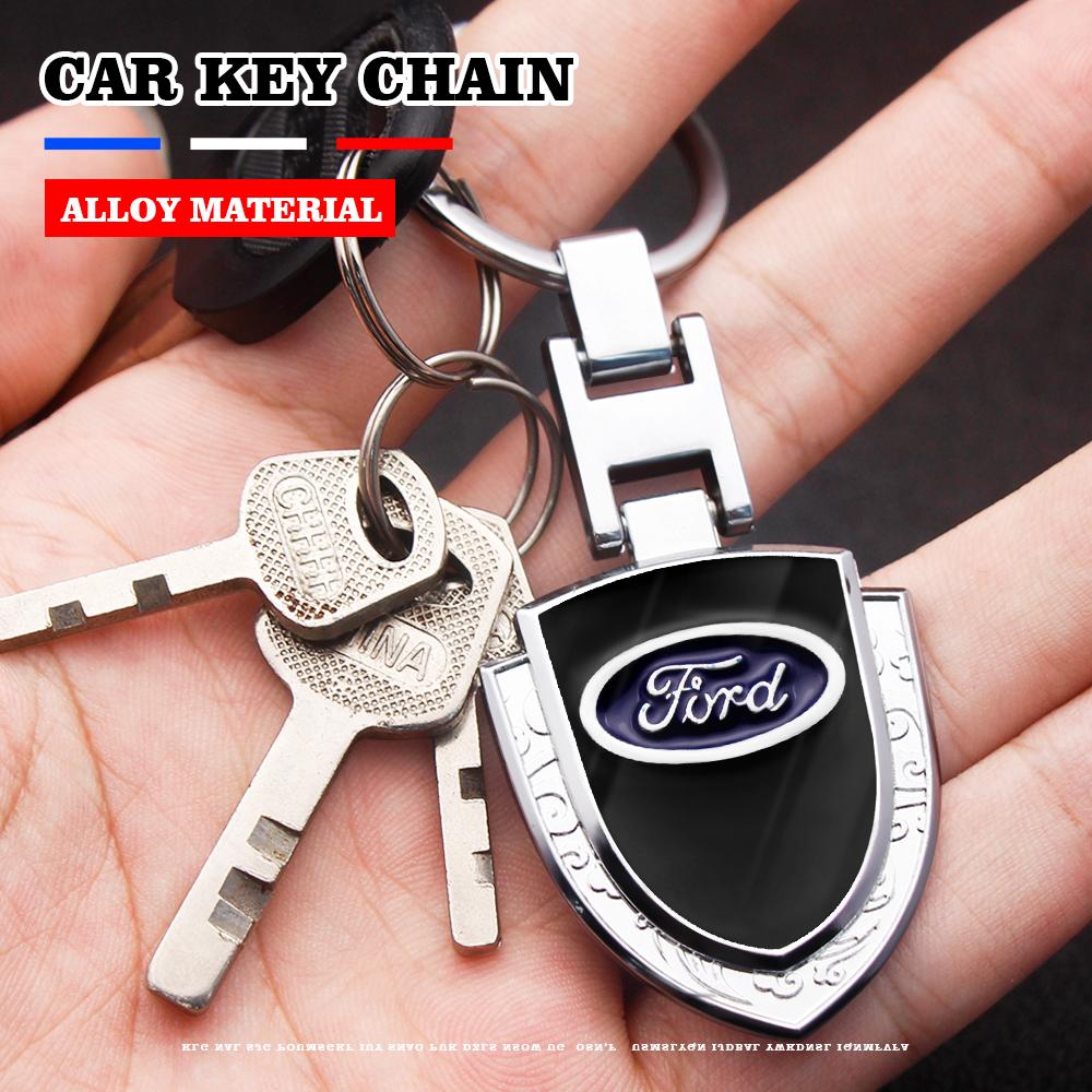PYZJ2 Car Logo Keychain Shield Keychain Style For Ford Mustang Focus3 2 Transit Ecosport Edge Fiesta Escape Kuga Mondeo Fusion Keychai