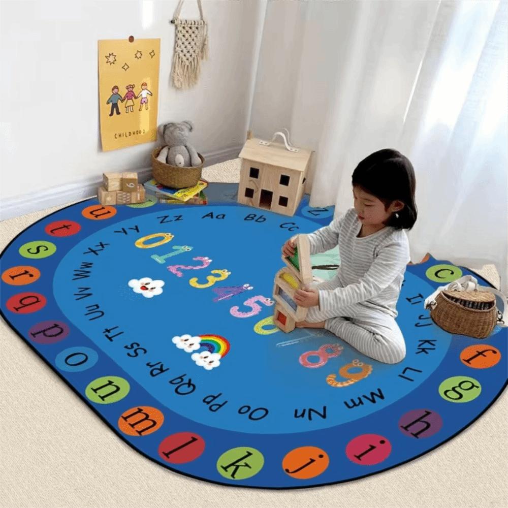 

Animal Number Cognitive Play Mat Soft Digital Alphabet Carpet Kids Education Activity Rugs Bedroom Style G