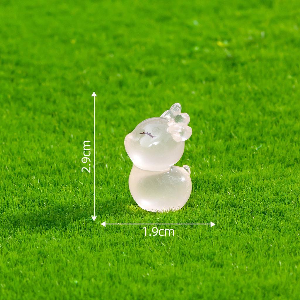 Entzückende im Dunkeln leuchtende Harz-Hirsch-Miniatur für DIY-Gartendekoration und Basteln