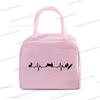 Cartoon Rabbit Series Print Portable Lunch Bag Women Kids Food Thermal Box Multi-function Office Bento Insulated Bunny Handbag