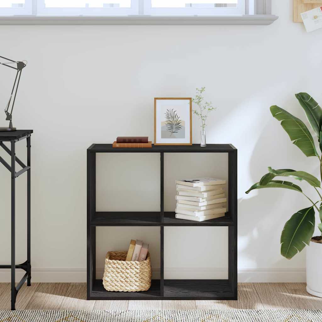 Bookshelf Black Oak Effect 68.5 x 32 x 68.5 cm