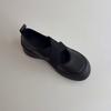 Sheepskin version~ platform sports cross strap Mary Jane small leather shoes round head ballet shoes women's shallow mouth retro single shoes