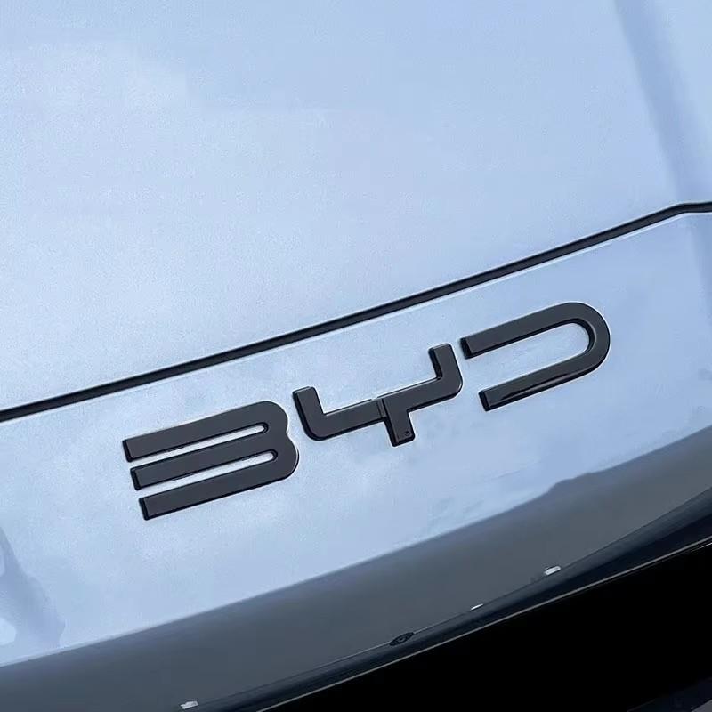 Per BYD SEAl EV DMi 2024 2025 Auto Paraurti Anteriore Emblema Distintivo Decalcomania ABS Nero Carbonio Adesivo di Modifica Accessori Auto