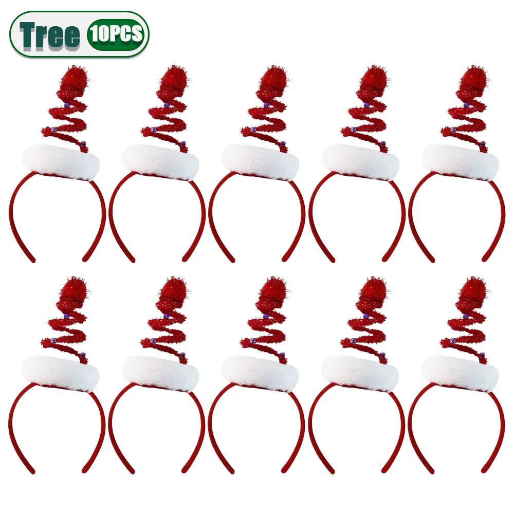 1-20 STÜCKE 2025 Neue Weihnachts-Haarbänder Festliche Partydekoration Erwachsene Kinder Foto-Requisiten Weihnachtsmütze Schneemann Stirnband