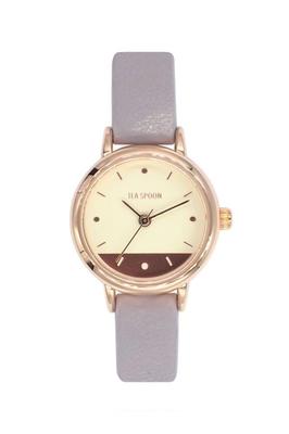 TEA SPOON Sweatproof Metallic Dial Watch Purple [Follow] H02822S-1 PG/PU Women's