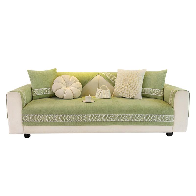 French Romantic Chenille Sofa Cushion Four Seasons Universal Non-Slip Leather Sofa Cover