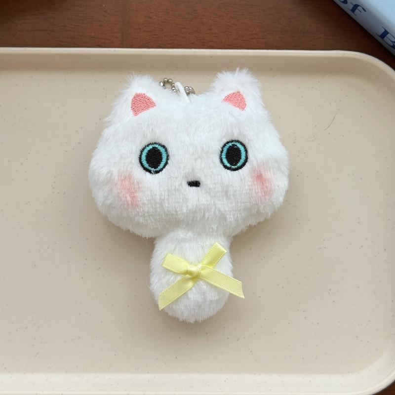 Мультяшный Плюшевый Брелок в виде Сжимаемого Котенка, Мягкая Кукла-Подвеска, Милая Плюшевая Игрушка в виде Кошки, Брелок для Ключей, Украшение для Рюкзака/Сумки, Подарки