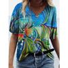 Summer Cat Butterfly 3D Printed Women's T-shirt Retro Street Wear T-shirt