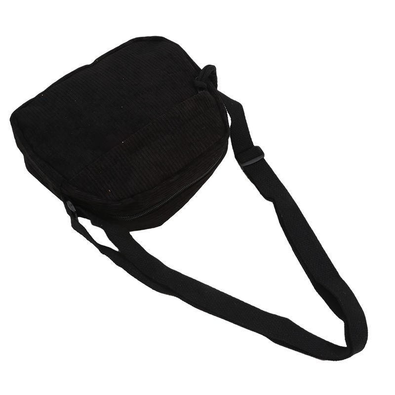 Simple Versatile Crossbody Bag Fashionable Casual Small Square Bag Personalized Commuting Shoulder Bag Corduroy Unisex Handbag