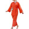 Southeast Asia Muslim Women's 2024 Spring Fashion: Long Sleeve Shirt & Straight-Leg Pants Set