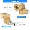 180° Pivoting Pressure Washer Coupler with 5 Angle Nozzle Tips, 1/4" Quick Connect Gutter Cleaner Attachment for Home Use
