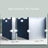 A4 Foldable File Organizer, Foldable Desktop Storage Box with Multiple Pockets & Labels, Durable ABS Plastic, Folder Organizer