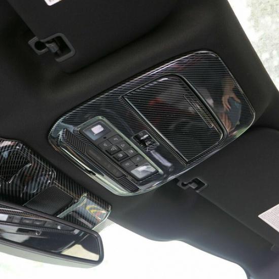 Carbon Fiber Front Reading Light Panel Trim Cover For Ford F150 F-150 -