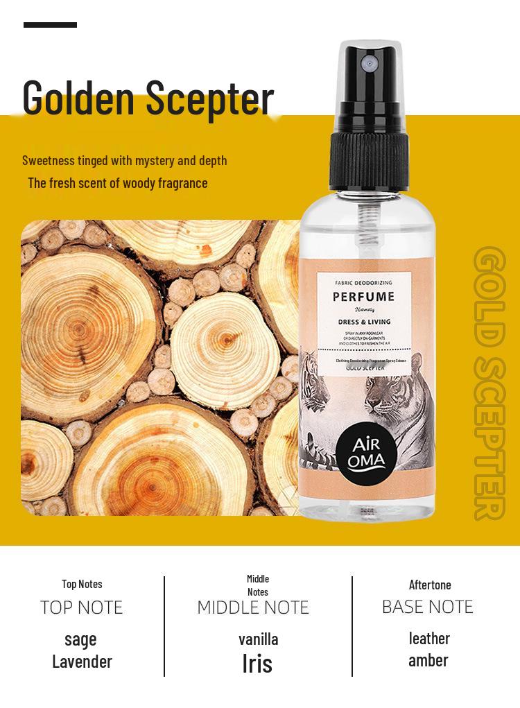 100ML Clothing Fragrance & Deodorizing Spray - Light Perfume, Odor Eliminator & Air Freshener