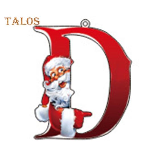 

Рождественские украшения, персонализированные 26 букв имени слова елочные подвесные украшения Санта монограмма алфавит акриловый кулон для сумки елка декор D