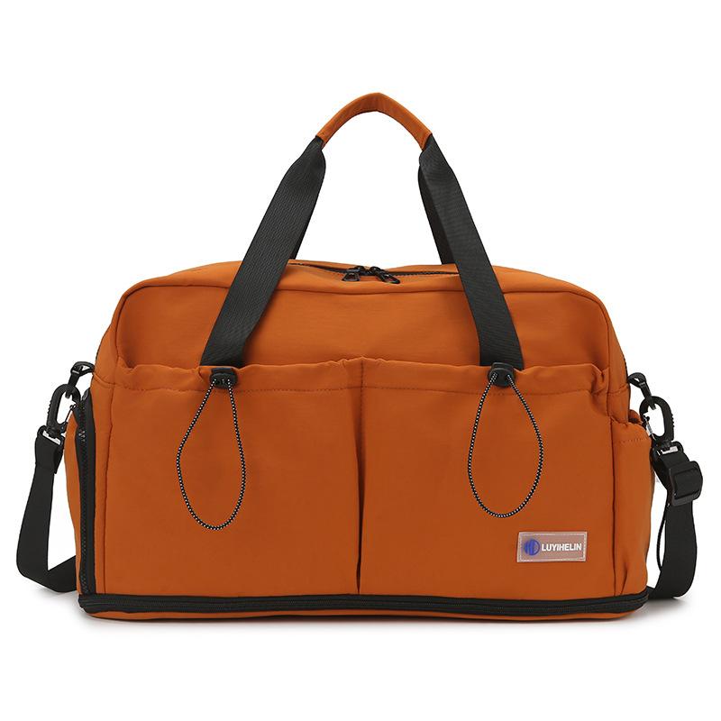 Dry and wet separation fitness bag, male and female couples short business trip travel bag, expandable simple casual storage duffel bag