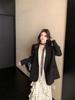 Elegant Plus Size Polka Dot Dress & Black Cardigan Set - Women's Spring/Summer Slimming Style