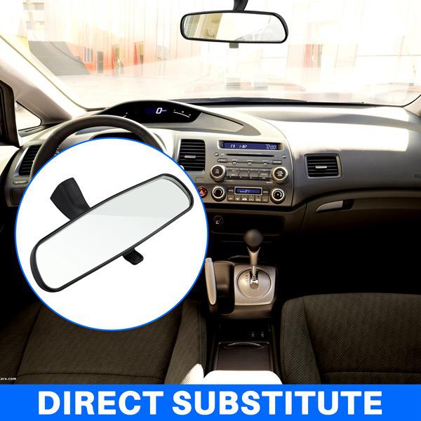 Black Plastic Car Interior Rearview Mirror (1 Piece) None