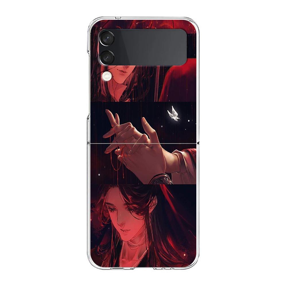 Heaven Official's Blessing Handyhülle Für Samsung Galaxy Z Flip 3 4 5 Hart Faltbar Transparent PC Bumper Für Samsung Z Flip3 Hülle