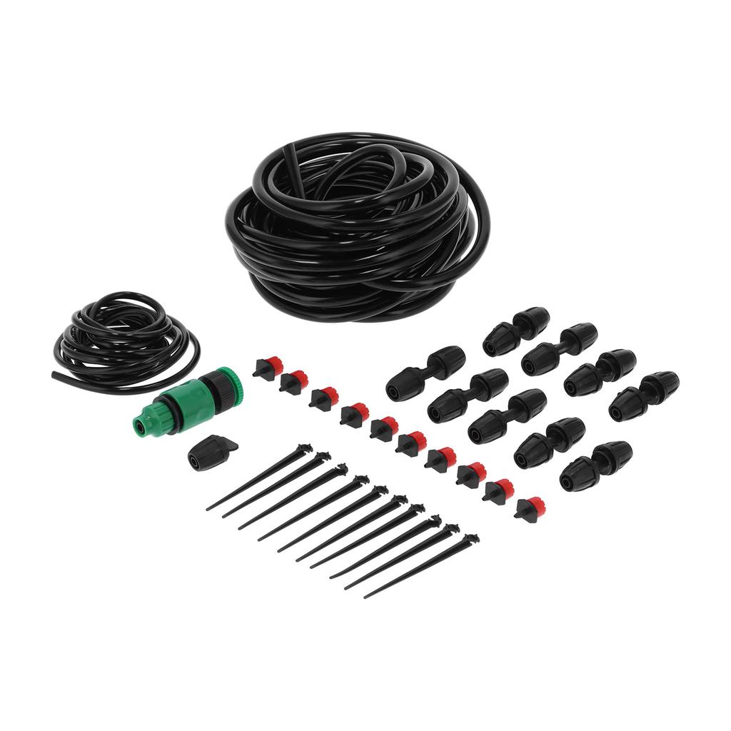 10m 8/11 Hose Adjustable Drippers Tee Kit Garden Automatic Watering Drip Irrigation System